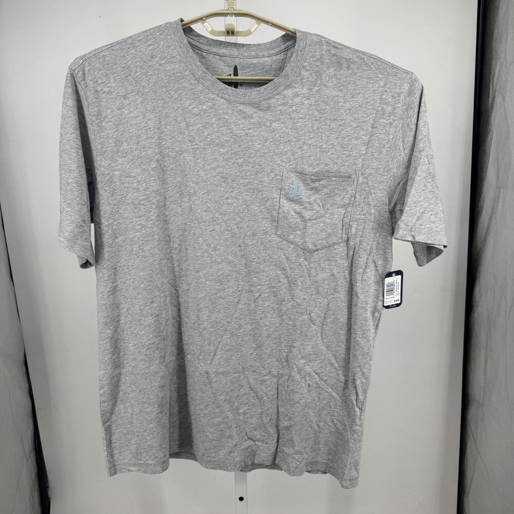 Johnnie-O Heathered Dale T-Shirt Mens L Gray Short Sleeve Crew Neck Tee JMST2670
